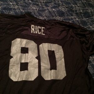 Oakland Raiders Rice #80 Jersey